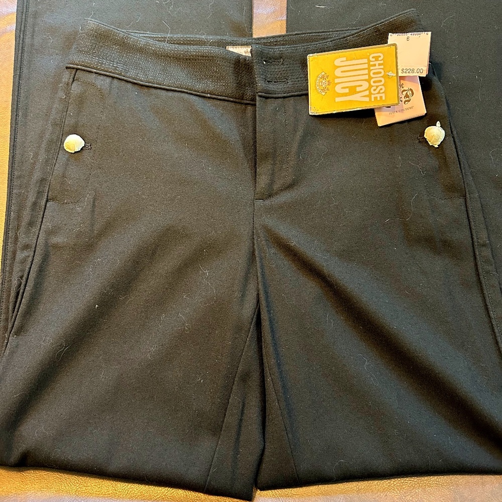 Juicy Couture Soft Light Wool Military Style Slacks